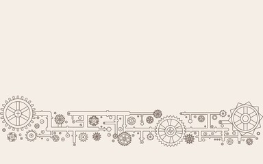 Abstract steam pipeline. Steampunk. Sample.