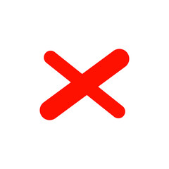 Obraz premium abstract x sign icon flat 