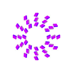 abstract block tech modern logo design