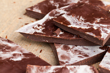 chocolate is broken into a large number of pieces