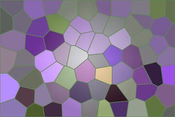 Abstract colorful mosaic tiles show geometrical shapes in trendy colors as digital modernism art and vector graphic composition with hexagonal tiles and pentagonal patterns for modern background style