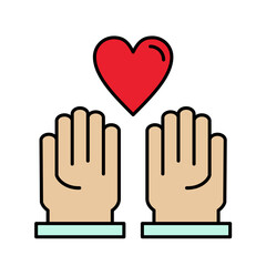 Peace day with love glyph icon isolated on white. EPS10