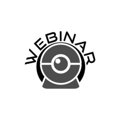 Web camera sign. Webinar icon isolated on white background