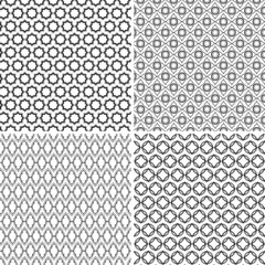 Background with seamless pattern in arabic style decorative vector.