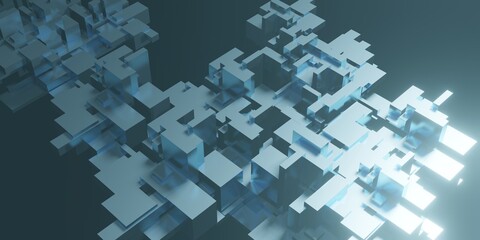 abstract background glow geometry  3D illustration