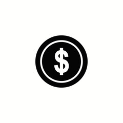 Graphic flat coin icon for your design and website