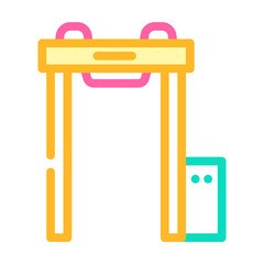 arch metal detector airport equipment color icon vector. arch metal detector airport equipment sign. isolated symbol illustration