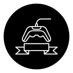 gamepad and ribbon icon © Pictranoosa