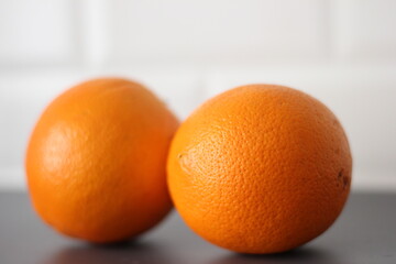 double twin orange fruit with vitamin c benefits. 