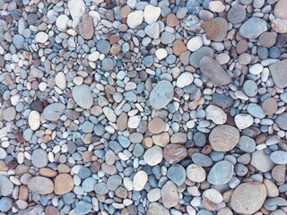 pebbles on the beach. backgrounds made from stones.