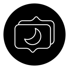 moon and chat balloon icon