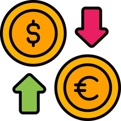 exchange filled outline icon