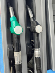 Refueling Environment. Gasoline Pumps At The Gas Station. Fuel - Station Service