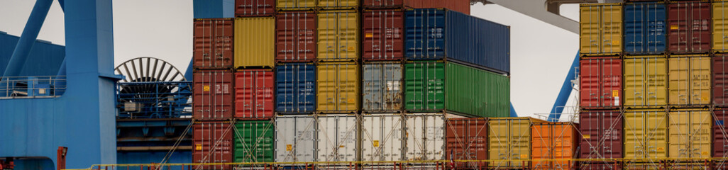 Container on a container ship 