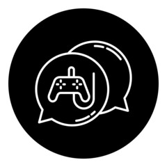 gamepad and chat bubble © Pictranoosa