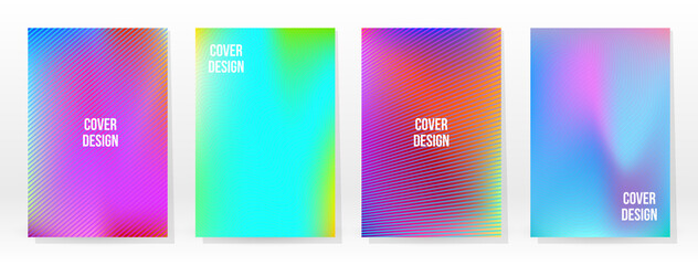 Fototapeta premium Minimal Poster. Pastel Soft. Rainbow Gradient Set