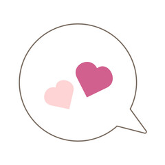 Heart pictogram balloon icon  isolated