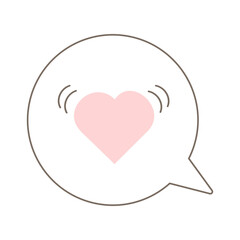 Heart pictogram balloon icon  isolated