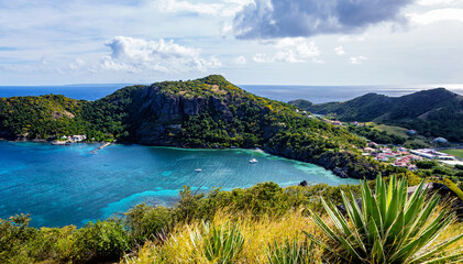 Bay of Marigot, Terre-de-Haut, Iles des Saintes, Les Saintes, Guadeloupe, Lesser Antilles,...