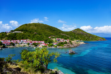Fototapeta na wymiar Bay of Marigot, Terre-de-Haut, Iles des Saintes, Les Saintes, Guadeloupe, Lesser Antilles, Caribbean.