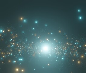 青色に輝く綺麗な星 © v_0_0_v