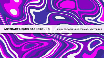 Abstract Liquid Background wavy line in purple and white color combination