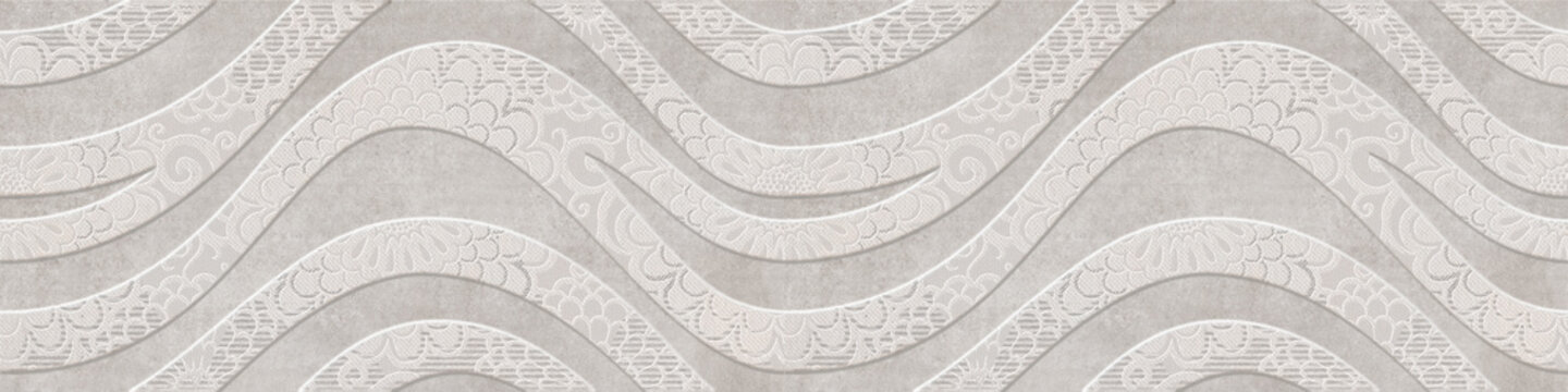 Fototapeta Waves pattern, wall tile or wallpaper design