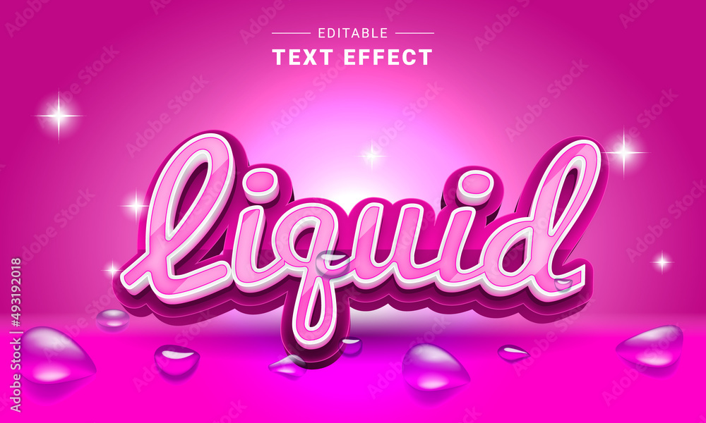 Poster editable text effect mockup. vector graphic style. 3d text effect