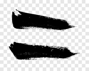 Set of black hand drawn brush strokes