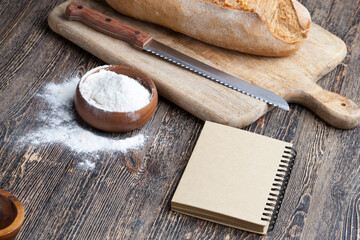 fresh delicious bread made from flour and other natural products