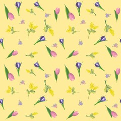 Spring seamless pattern? seamless, background, textile, banner,  flower, design, illustration, pattern, card, floral, decoration, frame, spring, art, autumn, set, summer, texture, header, leaf, wallpa