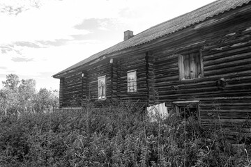 Obraz premium abandoned village houses