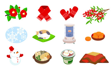 日本の冬イメージ素材