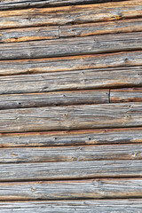 walls of wooden log houses