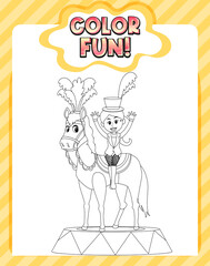 Color worksheet for student