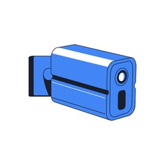 CCTV, street camera for video surveillance and control. Electronic device for observation and privacy. Safety, security icon of wall cam. Flat graphic vector illustration isolated on white background