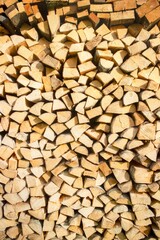 Reserve for the winter stack of firewood
