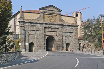Fototapeta na wymiar Bergamo, Porta Sant' Agostino