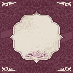 Decorative card vector template