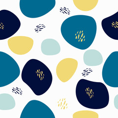Seamless pattern with abstract colored spots.