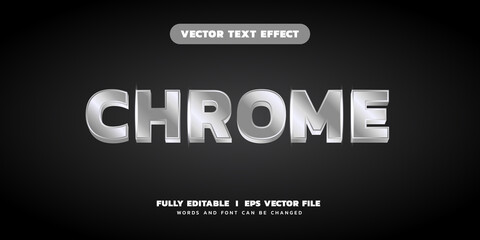 steel chrome editable text effect
