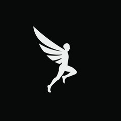 people wings logo template design