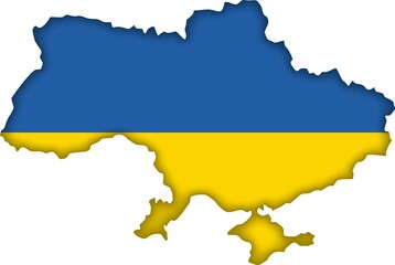 Ukraine country map vector illustration. Ukraine flag, peace