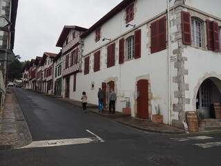 La Bastide-Clairence, Francia. Pueblo pintoresco de los pirineos vasco franceses.