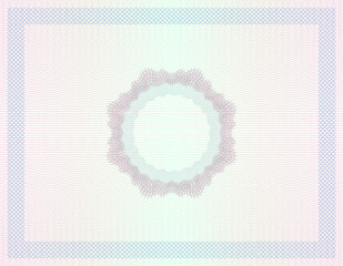 Guilloche background for certificate or diploma and currency design