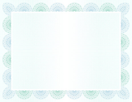 Guilloche background for certificate or diploma and currency design