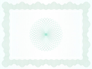 Guilloche background for certificate or diploma and currency design