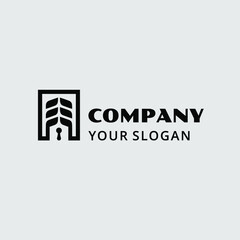 logo template for building agency, interior design, architecture, estate, etc
