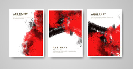 Set of bright colorful vector watercolor background. Abstract illustration