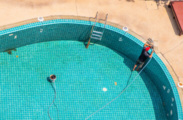 Renovation, maintenance, repair, and tiling work of a swimming pool	